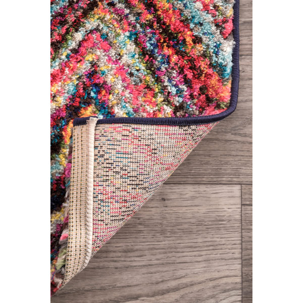 World Menagerie Maarif Performance Blue/Purple Rug & Reviews Wayfair